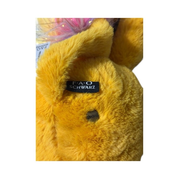 .A.O. Schwarz Yellow Lion Plush Rainbow Mane | Collector - Picture 4 of 4